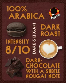 Dark & Elegant Kaffeekapseln, Bio, Fairtrade 10 Stück